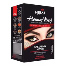 Henna Sobrancelha Niraj Profissional 3,5g Castanho Médio