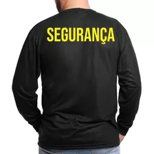 Camiseta Segurança Manga Longa Trabalho Escolta Guarda