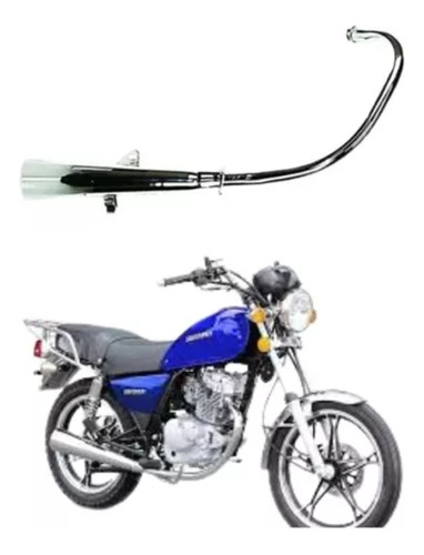 Foto de Tubo Cromado Suzuki Gn 125 Original