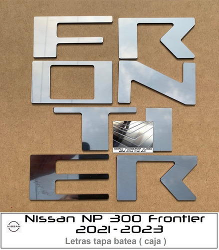 Letras Logotipo Nissan Frontier V6 2022 - 2023 Tapa Batea Foto 7