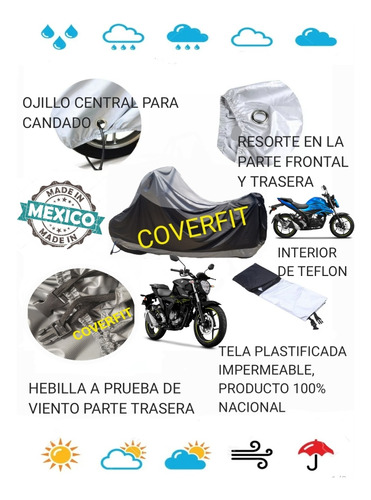 Funda Xl Impermeable Para Motocicleta Suzuki Gixxer 150/250 Foto 10