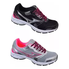 Combo 2 Pares Tenis Feminino Esportivo Academia Caminhada