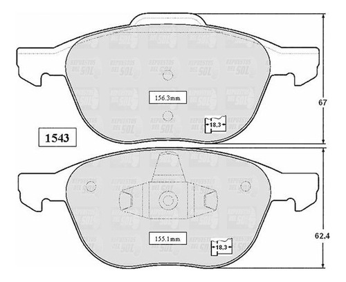 Pastillas Freno Del Para Volvo S40 2.4 2004 2009 Foto 2