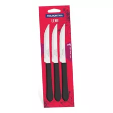 Facas Para Churrasco Leme Inox Preto 3 Peças 23180304