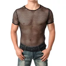 Camisa T-shirt Transparente Em Tela Masculina