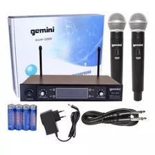 Microfono Inalámbrico De Mano Doble Gemini Uhf Guh-2000