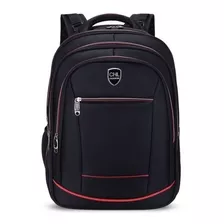 Mochila Grande Resistente Reforçada Notebook Zíper Duplo 816 Cor Preto