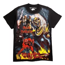 Playera Rock Iron Maiden The Number Of The Beast Full Over 