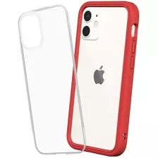 Funda Para iPhone 12 Mini - Transparente Bordes Rojos