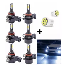 Kit 6 Lâmpadas Super Led Farol Alto Baixo Milha 6000k