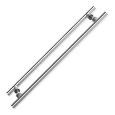 Puxador De Porta Pivotante 100cm Inox 304 Polido Duplo