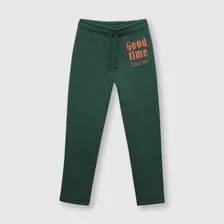 Pantalón De Niño De Buzo Estampado Verde Musgo (2 A 12 Años)