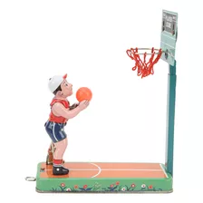 Clockwork Score Toy Basketball Player Toy Vintage Tin Wind