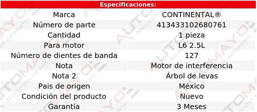 1-banda Distribucin Continental 325is L6 2.5l Bmw 87-91 Foto 2