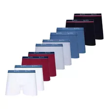 Kit 10 Cuecas Lupo Algodão Boxer Masculina Adulto Original