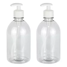 2 Frasco Pet 500ml Com Tampa Bico De Pato Válvula Pump