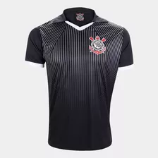 Camisa Polo Corinthians Spr Masculina - Preto E Branco