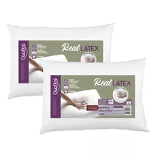 Kit Com 2 Travesseiro Real Látex Lavável Antiácaro Duoflex