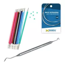 1.000 Borrachinhas De Aparelho Ortodôntico + Aplicador De Metal + 2 Fios Niti Prata Dentário Dental Estético Promoção