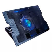 Base Notebook 10 A 17 Ventilador 14mm Silencioso Led Azul