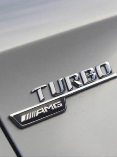 Emblema Mercedes 2 Pz Turbo Amg Negro/rojo Compatible Foto 6
