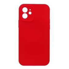 Carcasa Para iPhone 12 Silicon Con Magsafe Marca Cofolk Color Rojo Liso