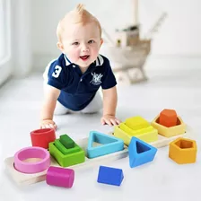 Juego Didáctico De Encastre Madera Para Bebes Y Nños 15 Pcs