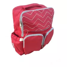 Mochila Multifuncional Do Bebe Térmica 9 Bolsos Vermelha