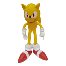 Boneco Sonic Preto Vinil Articulado 23cm Fica Em Pé Sega