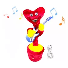 Huggy Wuggy Bailarín, Canta, Luz Led Y Repite La Voz, 35cm