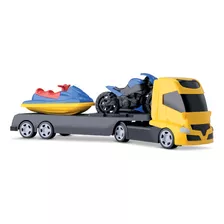 Brinquedo Caminhão Trans Sport Radical Com Moto E Jet Sky