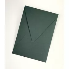 50 Envelopes Verde Escuro P/ Convite - Bico Em Pé - 14x20cm