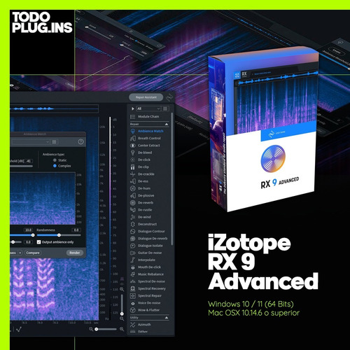Izotope Rx9 Advanced (win/mac) - Todoplugins.