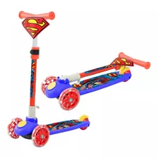 Monopatín Infantil Plegable Superman Altura Regulable Color Rojo