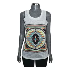 Blusa Juvenil Con Estampado Tribal, Tela Fresca De Moda