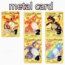 X1 Tarjeta Pokémon Metal Real Coleccionable