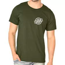 Camiseta Personalizada Bordada Sua Logomarca Peito Kit 4 Pçs