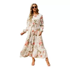 Vestido Casual Estampado Elegante Mujer