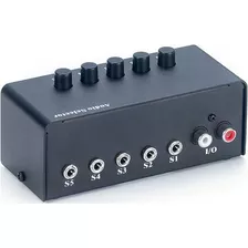 Selector Switch Audio 5 Entradas A 1 Equipo Genius Metal 