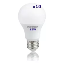 Lámpara Led 15w Cálida Werke - Pack X 10 Un