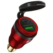 Tomada Carregador Usb Tipo C P/ Moto Triumph Bmw Ducati Ktm