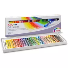 Giz Pastel Oleoso Óleo Oil Pentel 25 Cores Com