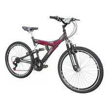 Mountain Bike Aro 26 Bicicleta Dupla Suspensão Tb 300 Vbreak Cor Preto/magenta