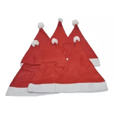 Kit Com 6 Touca Gorro Papai Noel Natal Gorrinho Vermelho 