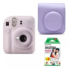 Cámara Instantánea Fujifilm Instax Kit Mini 12 + 20 Fotos + Funda Lilac Purple