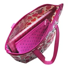 Bolsa Shopper Pingente Lateral Ombro Barata Praia Piscina Cor Rosa