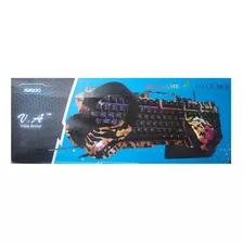 Set Gamer Rgb Mouse + Teclado + Audífonos + Mouse Pad Xl Pro