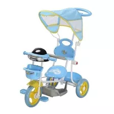 Triciclo Infantil Motoca 2 Em 1 Com Som, Luz E Capota Color