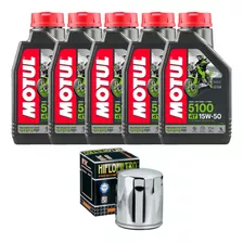 Kit 5 Oleo 15w50 Motul + Filtro Harley Davidson V-rod