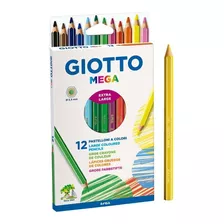 Lapices Jumbo Giotto 12 Colores Triangular Mina 5,5mm